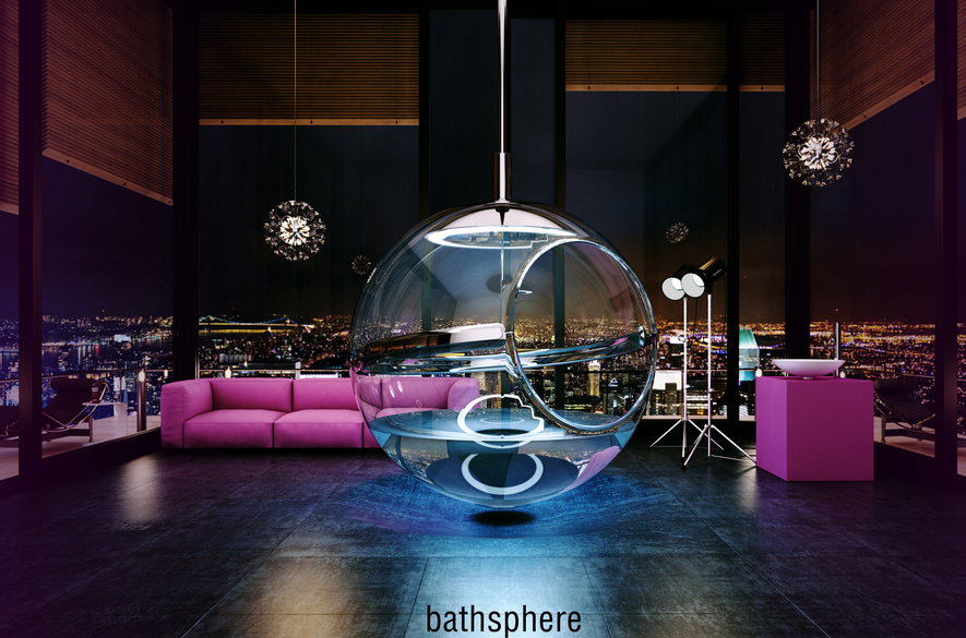 Подвесная стеклянная сферическая ванна Bathsphere от Александра Жуковского
